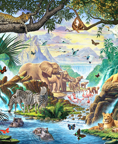 Jungle Five, a traditional puzzle - Stave Puzzles
