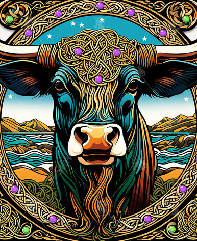 The Celtic Cow Jigsaw Puzzle | Stave Puzzles