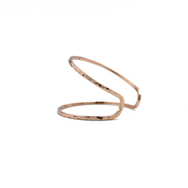 Rose Gold V Double Wire Cuff 