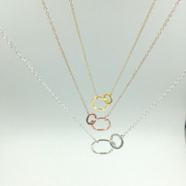 Mother's day necklace in silver, gold and rose gold
