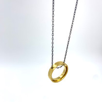 Circle Of Life Double Ring Gold & Gunmetal  Circle Of Life Double Ring Gold & Gunmetal