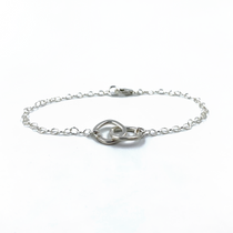 Pricillia Bracelet sterling silver intertwined square links