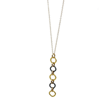 Zaylee Necklace gold and gunmetal plated over sterling silver