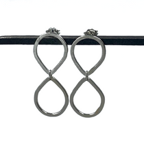 Sterling silver double teardrop post dangling earrings Sterling silver double teardrop post dangling earrings