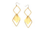 Lightweight sculptural gold link earrings