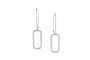 Sivanna Earrings open rectangle pendant in sterling silver