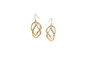 Sculptural square link gold earrings handcrafted in Brooklyn