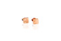 Rose gold plated square stud earrings by Shaya NYC