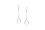 Alanis Earrings twisted square link chain drops in sterling silver