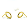 Lightweight modern gold stud earrings