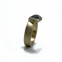 Shield Rose Cut Salt & Pepper Natural Diamond Set In 14K Gold Ring