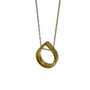 Circle Of Life Double Teardrop Gold Necklace 
