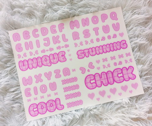Pink and Chunky - ABC's Alphabet - Sticker Sheet