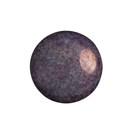 Cabochon Par Puca® 14mm - Opaque Mix Amethyst Gold Ceramic Look - (1 Piece) Czech Glass Cab