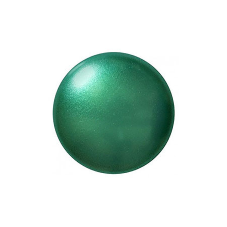 Cabochon Par Puca® 14mm - Green Turquoise Pearl - (1 Piece) Czech Glass Cab