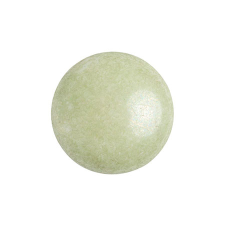 Cabochon Par Puca® 14mm - Opaque Light Green Ceramic Look - (1 Piece) Czech Glass Cab