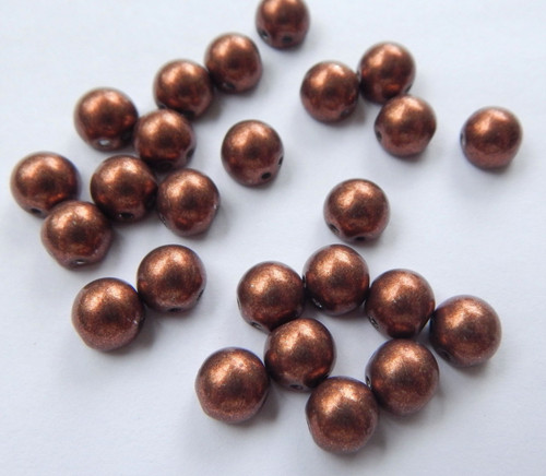 Cabochon 7mm 2-Hole ColorTrends Saturated Potter's Clay (25 beads)