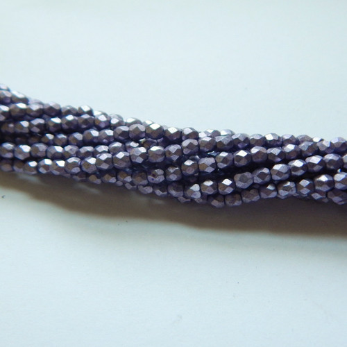 100 Bead - Firepolish 3mm Saturated Metallic Ballet Slipper - Czech Glass
