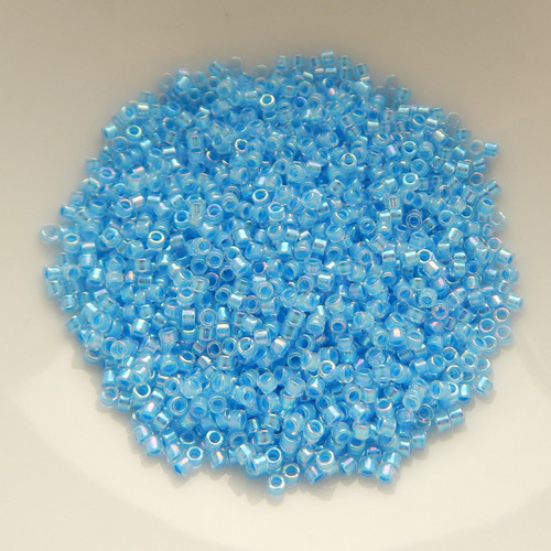 11/o Delica Beads Lined Light Blue 5g Miyuki Cylinder DB076 076