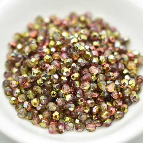 Fire polish 3mm (100 beads) Magic Apple Czech Glass