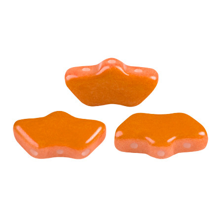 15 Beads - Delos® par Puca® Paris - Apricot - Czech Glass