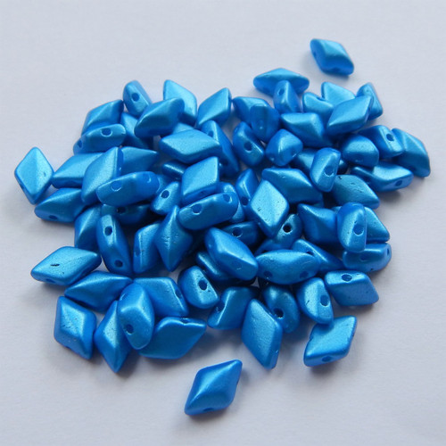 40 Beads - Gemduo Two Hole Beads - Pearl Shine Azuro - Matubo Czech Glass