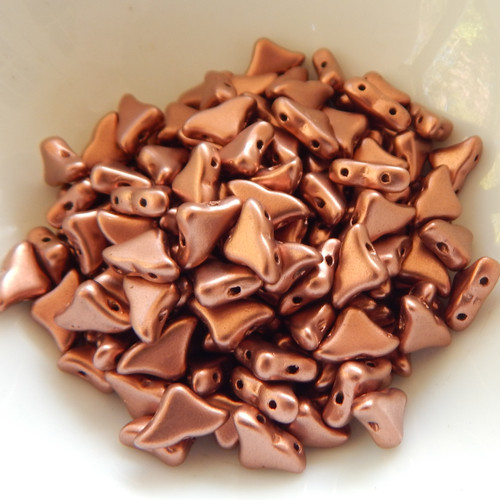 20 Beads - Helios® par Puca® Paris - Copper Gold Matte - Czech Glass