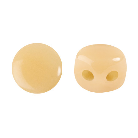 Kalos® par Puca® (50 beads) 2-Hole 4x3mm Drum Shape - Frost Camel - Czech Glass
