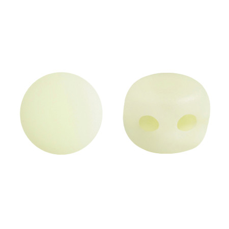 Kalos® par Puca® (50 beads) 2-Hole 4x3mm Drum Shape - Frost Anis Matte - Czech Glass