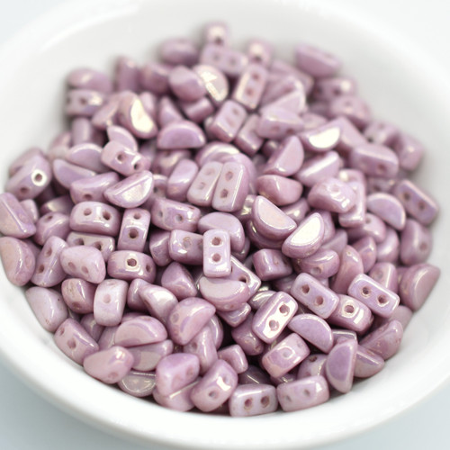 KOS® PAR PUCA® (50 Beads) - Opaque Mix Violet Gold Ceramic Look - 6x3mm 2-hole