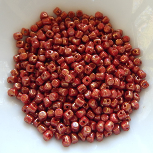 Minos Par Puca® 5 grams - Opaque Coral Red Bronze - 2.5x3mm Cylinder