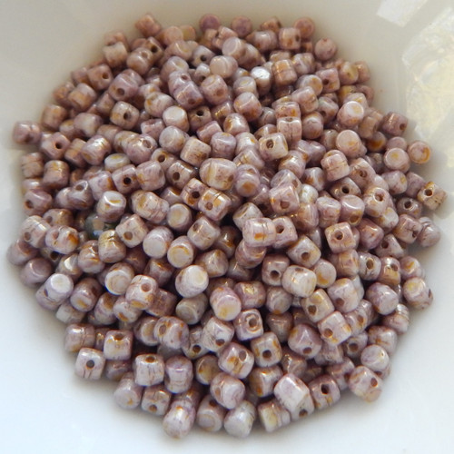 Minos Par Puca® 5 grams - Opaque Mix Rose Gold Ceramic Look - 2.5x3mm Cylinder