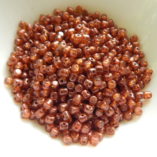 5 grams - Minos® par Puca® Paris Crystal Copper Spotted - Czech Glass
