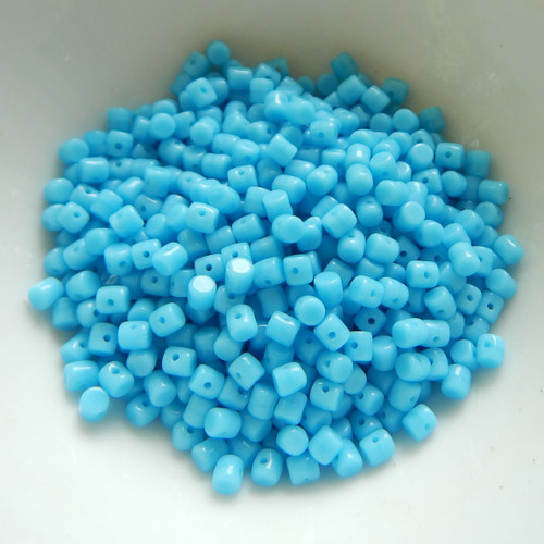 5 grams - Minos® par Puca® Paris Opaque Blue Turquoise - Czech Glass