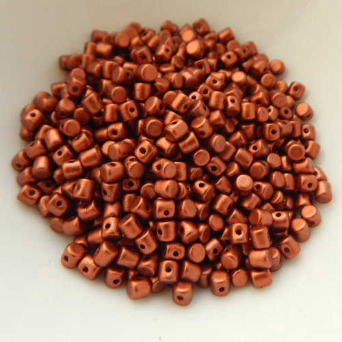 5 grams - Minos® par Puca® Paris Bronze Red Matte - Czech Glass