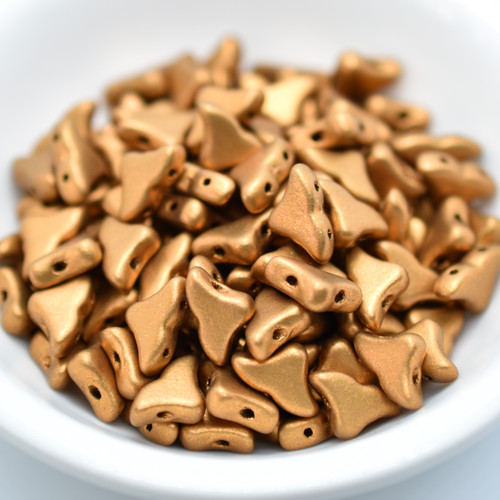 20 Beads - Helios® par Puca® Paris - Bronze Gold Matte - Czech Glass