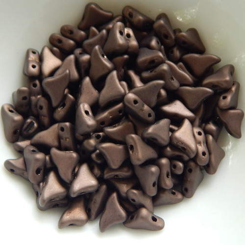 20 Beads - Helios® par Puca® Paris Dark Bronze Matte - Czech Glass