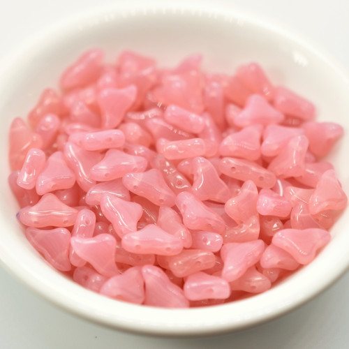 20 Beads - Helios® par Puca® Paris - Rose Opal - Czech Glass