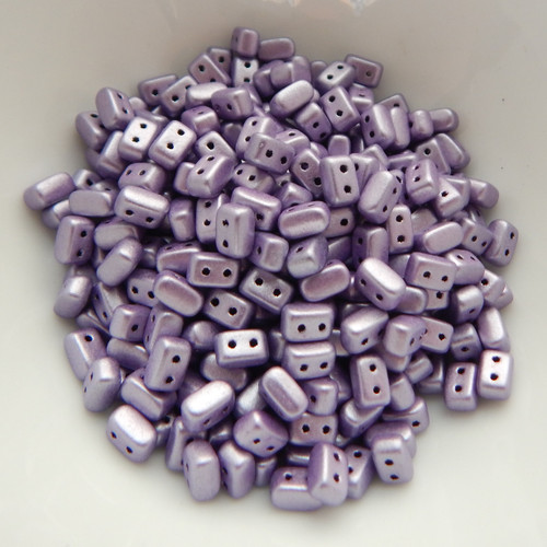 IOS® PAR PUCA® (50 Beads) Matte Metallic Purple 5.5x2.5mm 2-hole Rectangle
