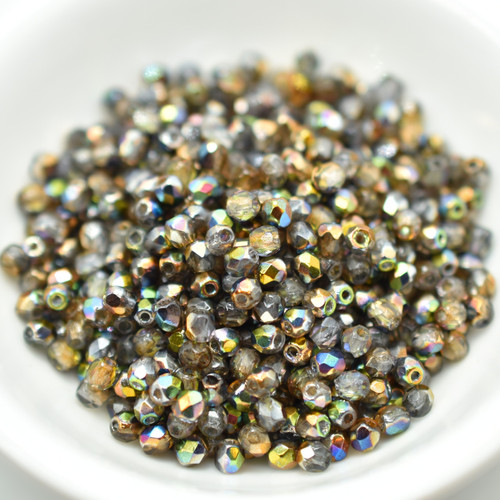 Fire polish 3mm (100 beads) Magic Copper Czech Glass