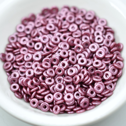 Czech Glass O Bead Pastel Burgundy 5 grams