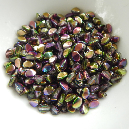 100 Beads - Pinch 5x3mm Magic Orchid - Czech Glass