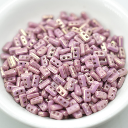 5 grams - Piros® par Puca® Opaque Mix Violet Ceramic Look - Czech Glass