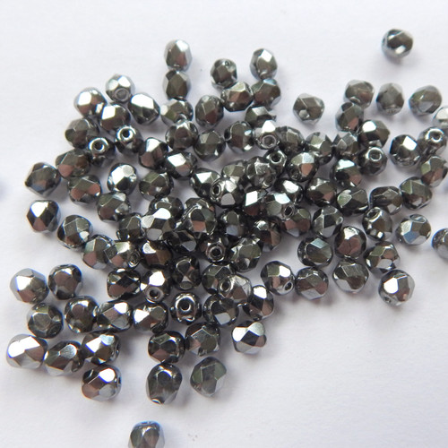 Firepolish 4mm Czech Glass Full Chrome (100 beads)