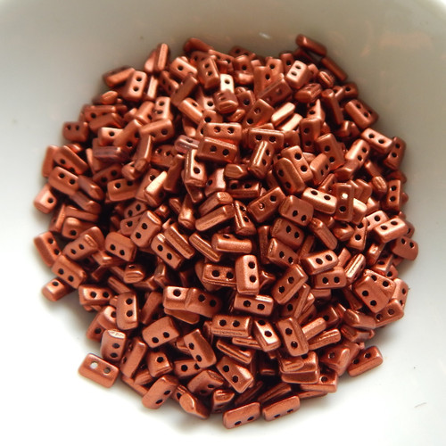 5 grams - Piros® par Puca® Paris Bronze Red Matte - Czech Glass