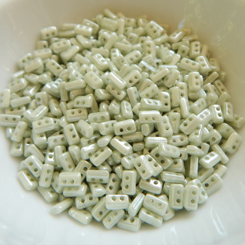 5 grams - Piros® par Puca® Paris - Opaque Light Green Ceramic Look - Czech Glass