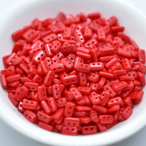 5 grams - Piros® par Puca® Paris - Opaque Coral Red - Czech Glass