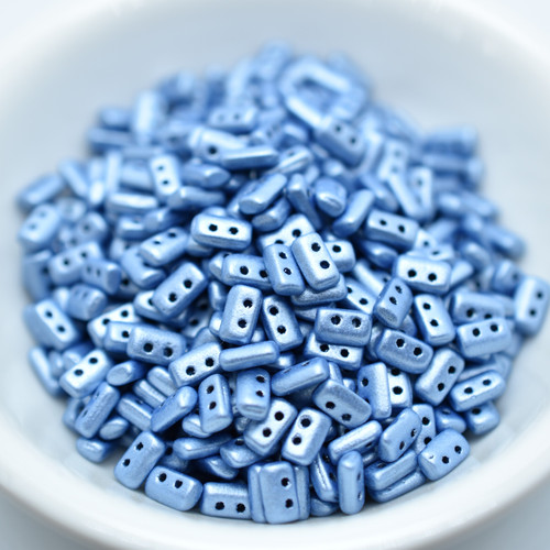 5 grams - Piros® par Puca® Paris - Metallic Matte Light Blue - Czech Glass