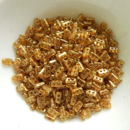 5 grams - Piros® par Puca® Paris Crystal Gold Spotted - Czech Glass