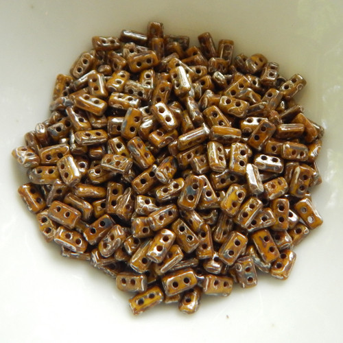 5 grams - Piros® par Puca® Paris Opaque Jonquil New Picasso - Czech Glass